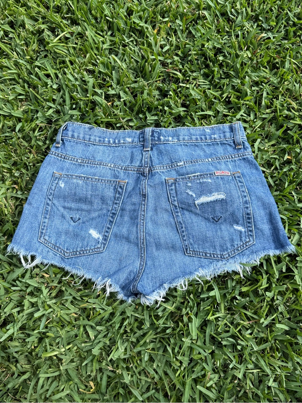 Hudson Distressed Denim Cutoff Shorts - Picture 5 of 5